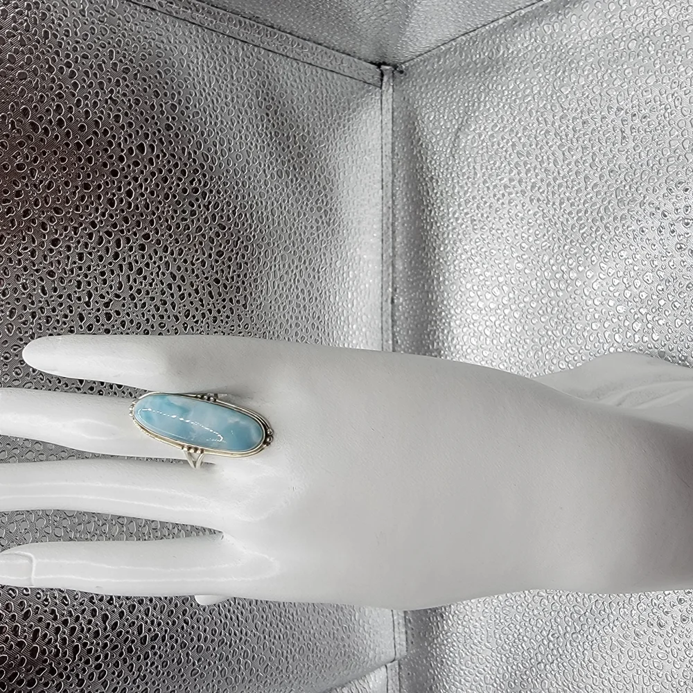 Sky Blue Laramar Oval Ring - Picture 2 of 2